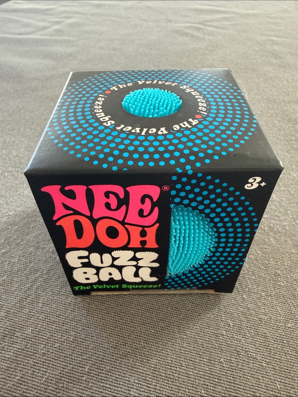 Fuzz Ball Velvet Squeezer - Turquoise